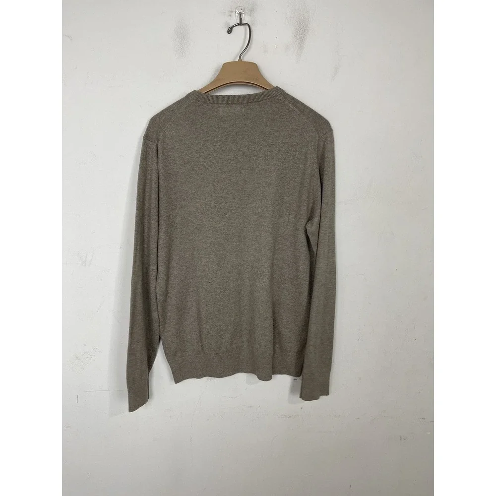 Banana Republic Men's M V-Neck Sweater Premium Luxe‎ Yarn Cotton Silk Blend Tan